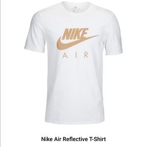 Mens Gold and white Nike reflective tee
